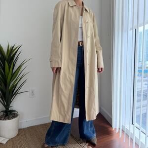 Vintage Burberry Car Coat Women 16 Beige Pimlico Heritage Trench Quiet Luxury